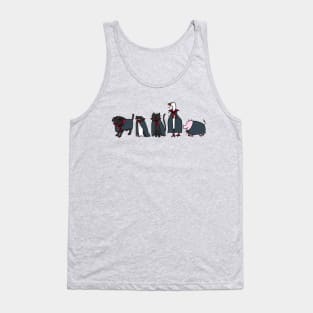 Cute Vampire Animals in Halloween Horror Tank Top